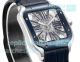 THB Factory Swiss Copy Cartier Santos de Cartier Blue PVD Bezel Skeleton 39.8mm Watch (2)_th.jpg